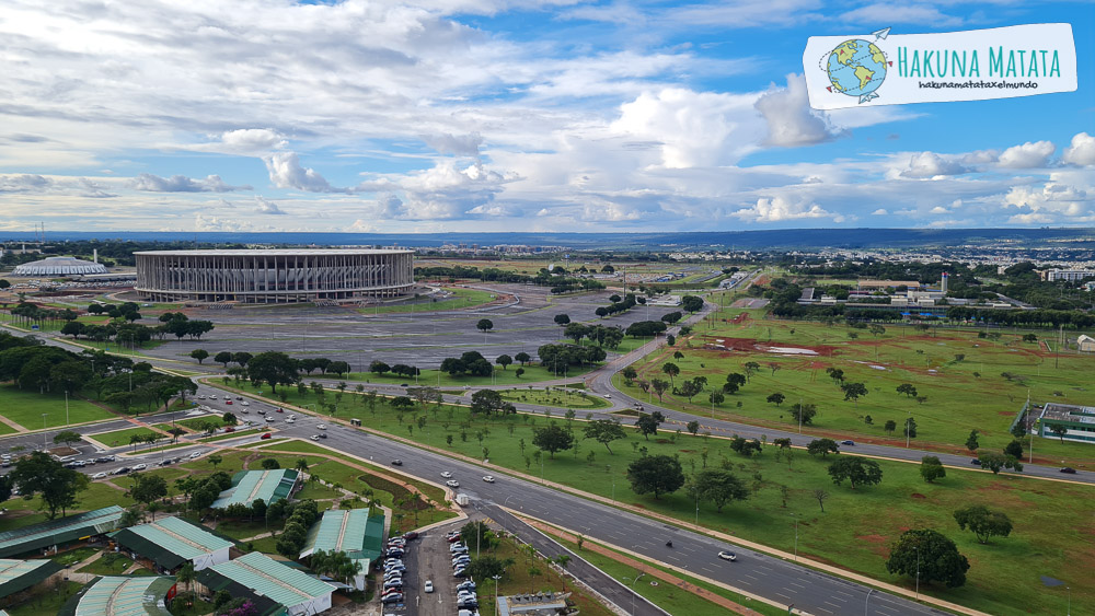 Vista de la ciudad desde la Torre de TV, uno de los lugares que visitar en Brasilia.