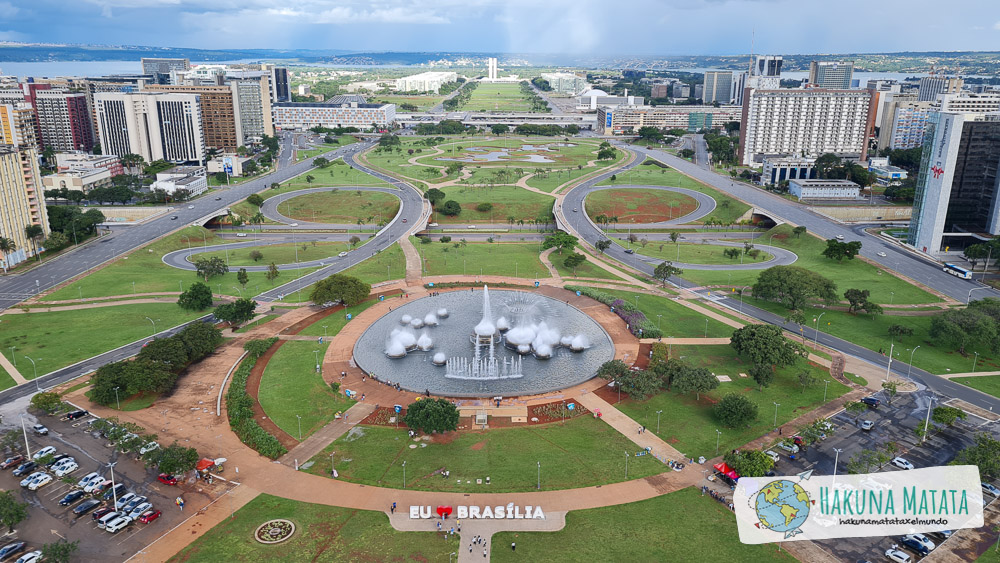 Vista de la ciudad desde la Torre de TV, uno de los lugares que visitar en Brasilia.