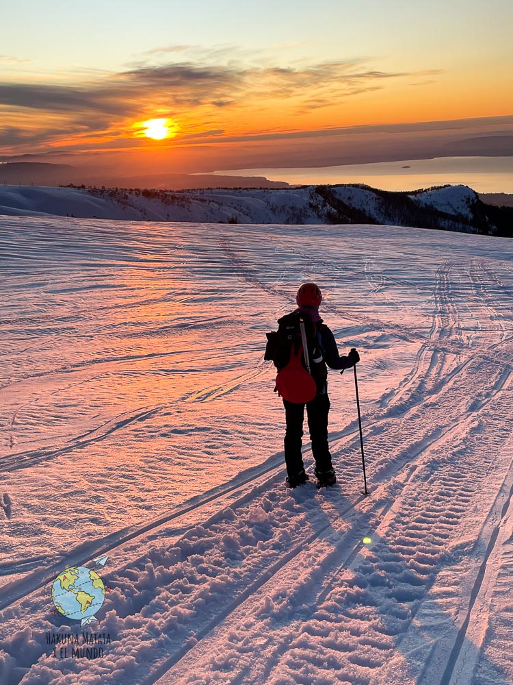 Puesta de sol en Ascenso Volcán Villarrica