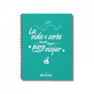 Cuaderno rayado La vida es corta